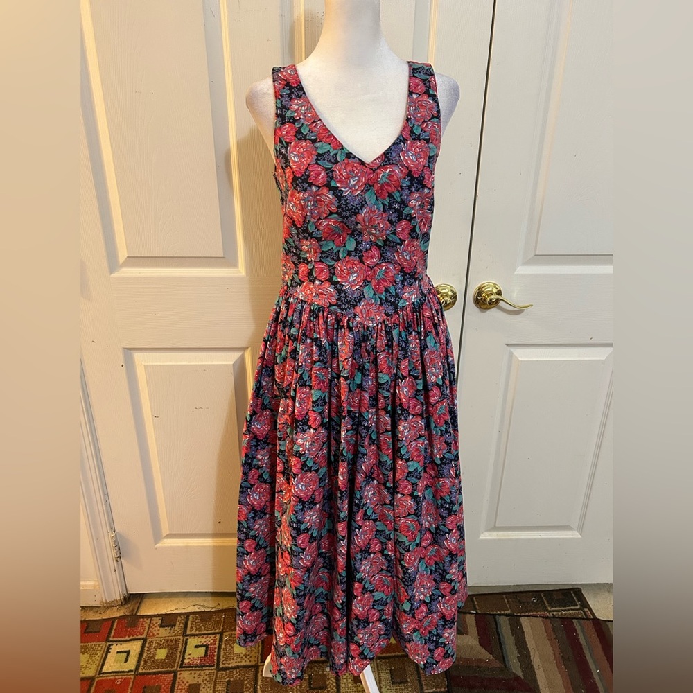 Vintage Laura Ashley drop-waist sundress, size 10